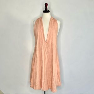 Free People Peach Halter Dress, Large
